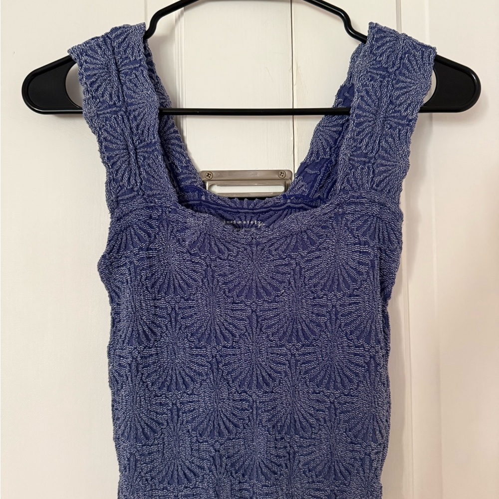Free People Purple Textured Tank Top